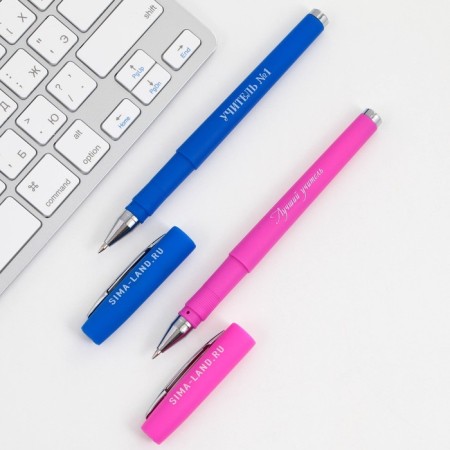 Gel pen “Beloved Teacher”, 2 pieces, blue and red paste, writing node 0.7-4