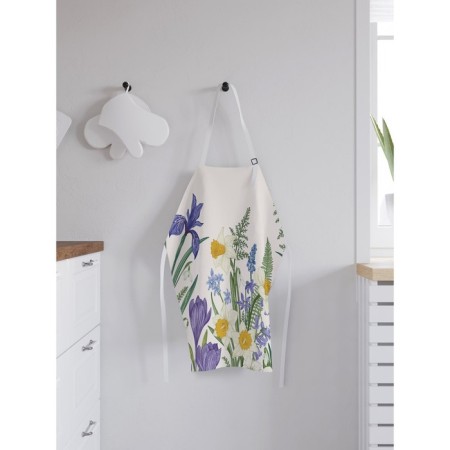 Apron of a kitchen with a photo print "Summer Paints", adjustable, size OS-1