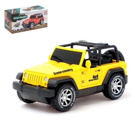 The jeep machine, doors, light and sound open, works from batteries, mixtures