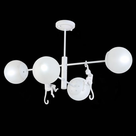 Ceiling EVOLUCE lamp. Sle115102-04. Tenato. 4x60 watts, E14, 71x71x50 cm, white color-1
