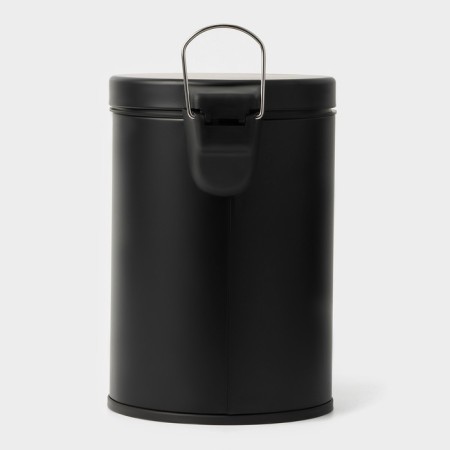 Garbage bucket with pedal Stolz Stölz, 3 l, stainless steel, black color-3