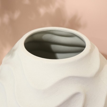 Vase for flowers Interior "Wave" color white 39 x 27 x 27 cm-5