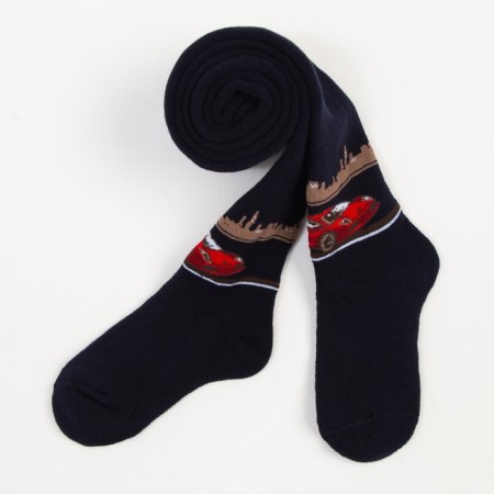 Pantyhose children's terry "Machine" color dark blue, height 110-116