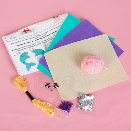 Set for creating a felt doll "Mermaid"-2