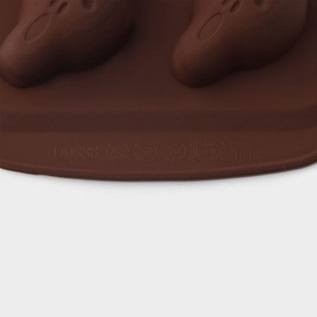 Form for jewelry of the share "Scream", silicone, 21 × 11 × 2 cm, 10 cells, brown color-5