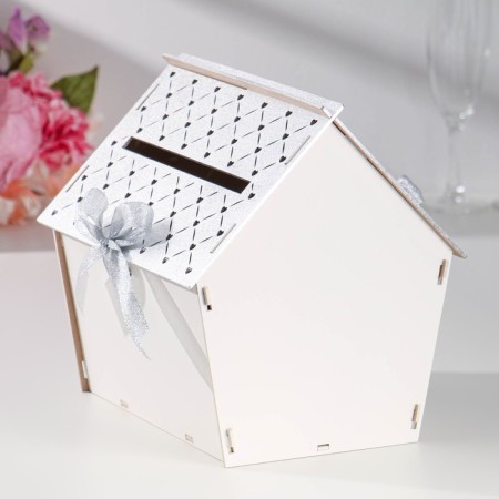 Family Bank "House with Birds", 22.5x21x23.5 cm, silver-1