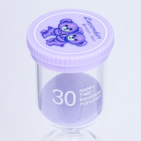 Happy Time sand clock, 30 minutes, 4.4 x 12.6 cm, lilac-2