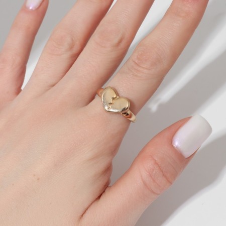 Ring "mood" broken heart, color gold, dimensionless-2