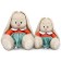 Soft toy "Bunny Mi", in a two -tone dress, 18 cm