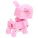 Robot hours “Puppy”, transformed into the alarm, works from batteries, color pink