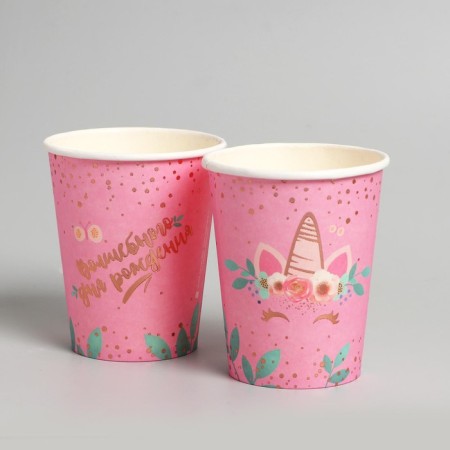 A set of paper utensils "Magic Birthday", for 10 people-4