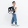Baby backpack on lightning, 3 outer pockets, black color