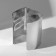 Bracelet Metal "Cuff" with deflection, color silver