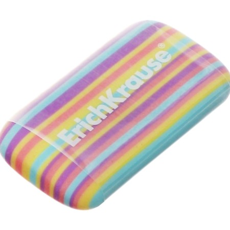 ERICHKRAUSE "PASTEL Lines", thermoplastic rubber, soft, 44.3 x 25 x 10 mm, mix-3