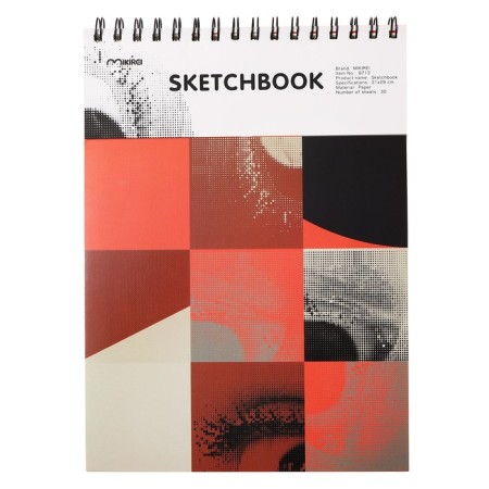 Sketchbook 21x29cm for pastel, 30 sheets, hard cover, density 130 gr, mix-2