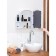 Bathroom cabinet with a mirror "Orion", color white marble