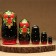 Nesting doll "strawberry", black scarf, 5 puppet, 18 cm