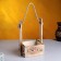 Kashpo wooden 15 × 12 × 25 cm "openwork", rectangular, handle rope, firing we give beautifully