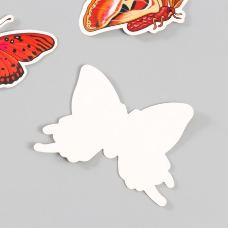 Butterflies cardboard "natural" set 12 pcs h = 4-10 cm-4