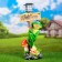 Garden Lanter "Frog with a flashlight and a" hello "sign" 56x26cm