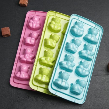 Form for ice and chocolate "Beasts", 8 cells, 25 × 11 × 2.5 cm, color mix-4