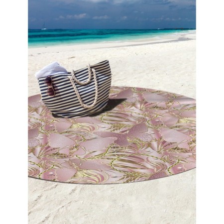 Pareo and beach rug "Golden butterflies", D = 150 cm-2