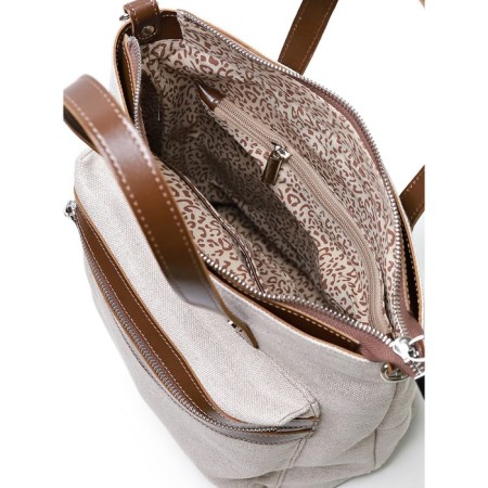 Bag women, milk/brown color-4