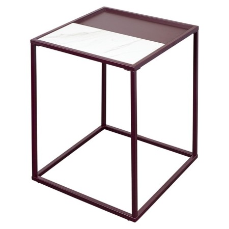 Coffee mayen table, 450 × 450 × 550 mm, white / plum color-4