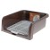 Dog toilet with high sides and a removable mesh 42x41x16 cm, brown