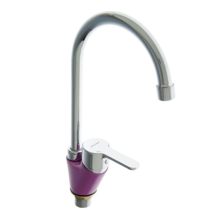 Accoona A4467S kitchen mixer, single -leaf, with nut, purple/chromium