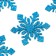 Decor "Snowflakes" on a glue base, set 6 pieces, blue color
