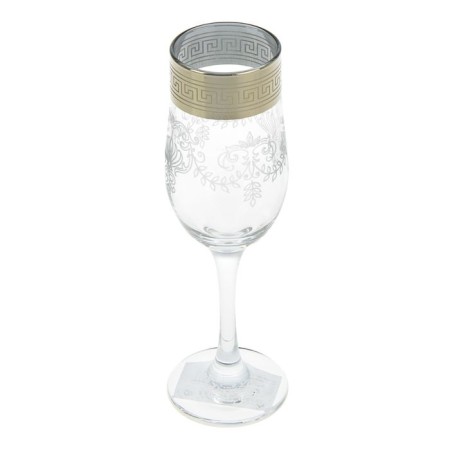 Champagne glass "engraving", 200 ml, glass, drawing, transparent