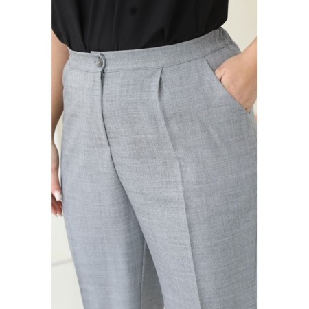 Female costume: jacket, trousers, size 48, gray color-8