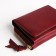 Women's wallet on the button, burgundy color