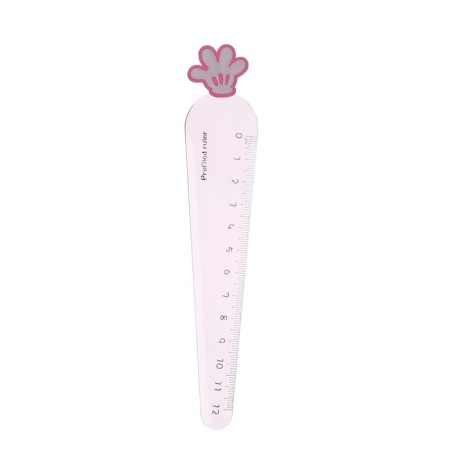 Ruler 12 cm "foot, carrot", plastic, mix-3