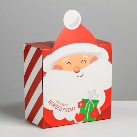 Folding box "Santa Claus", 15 x 15 x 8 cm, new year