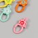 Carabiner Metal with a ring "Oval. Flower" mix 3.6x1.8 cm