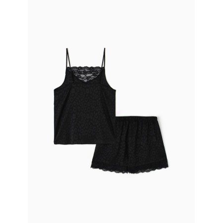 Women's pajamas (top, shorts) KAFTAN LEO Black Collection Rr 44-46-4