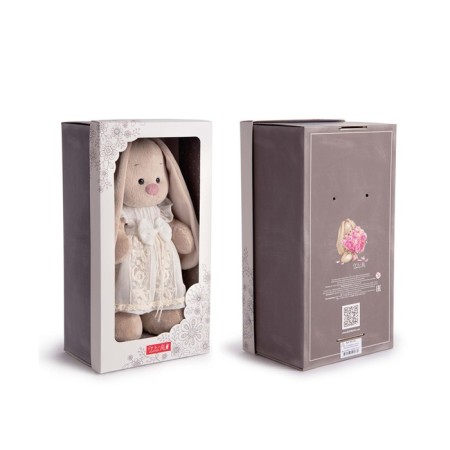 Soft toy "Bunny Mi", in a sweater with a deer, 25 cm-4
