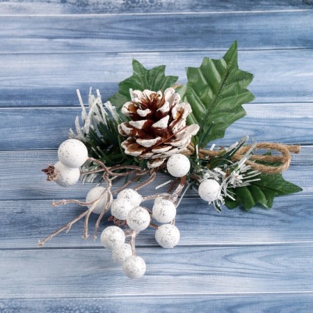 Decor "Winter Miracle" Bumps White Berries, 24 cm
