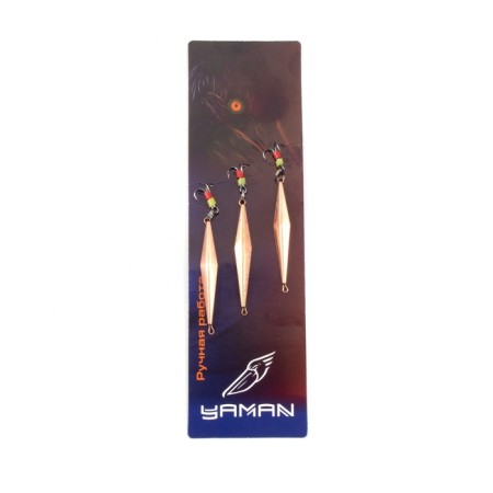 Vertical spin "Yaman" killer with a tee, size 40 mm, 3.5 g, color copper-4