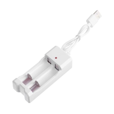 Charger Luazon UC-26, for 2 batteries. AA or AAA, USB, charge current 250 mA, white