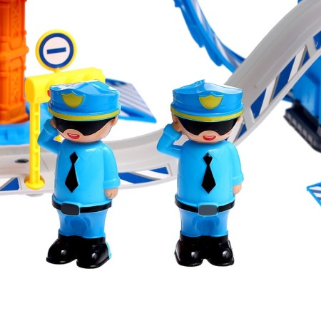 Parking "Police Party", with metal machines and helicopter-3