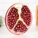 Board cutting round kitchen "Pomegranate in the section", 25.5 cm