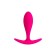 Anal plug hub, silicone, pink color, 7.2 cm, d = 2 cm