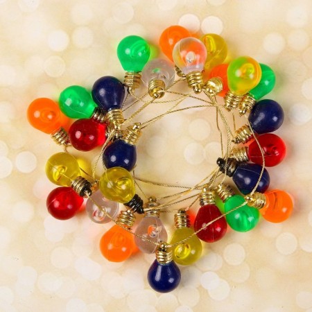 Miniature Puppet "garland - ball", length 1 meter, toy: 2.5 × 1.5 cm, Mix color-1