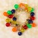Miniature Puppet "garland - ball", length 1 meter, toy: 2.5 × 1.5 cm, Mix color