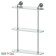 Three -tier shelf, width 40 cm, glass, antique silver