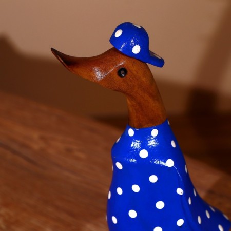 Souvenir "Duck in Shlepka" col. blue, tree 27 cm-4