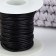 Weaving cord, genuine leather, d = 2 mm, 10 ± 0.5 m, black color